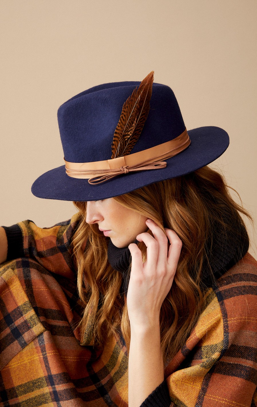 Accessoires PARIS SAUVAGE | Chapeau Faisan Marine - Wild Paris