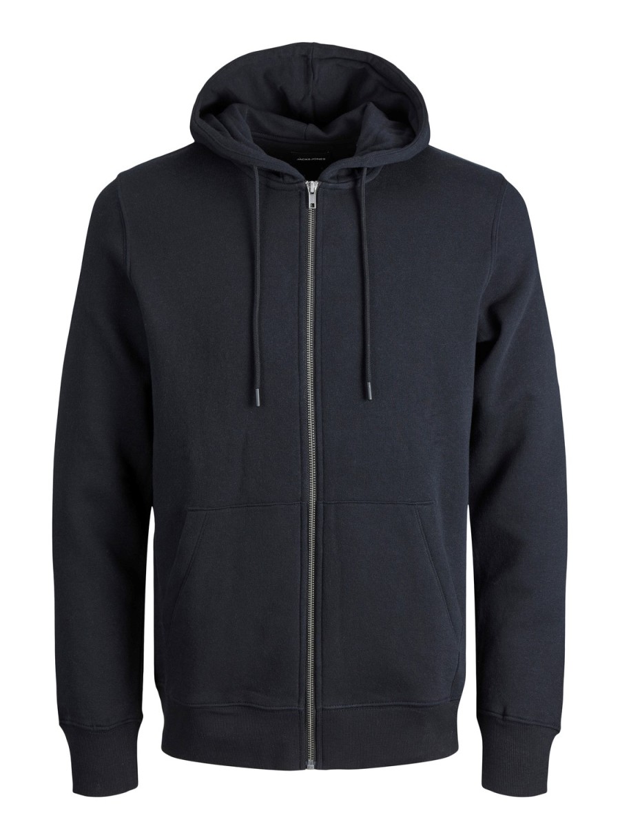 Homme JACK JONES | Jjestar Basic Sweat Zip Hood Noos Noir