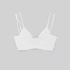 Madame ESTHÉ | Bralette Cotelee Double Epaisseur Blanc Casse - Esthe