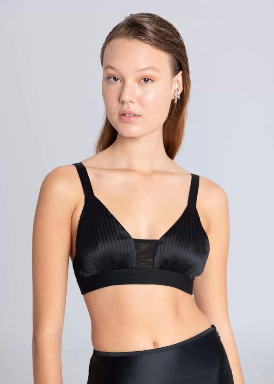 Madame ESTHÉ | Bralette Plissee En Satin - Esthe