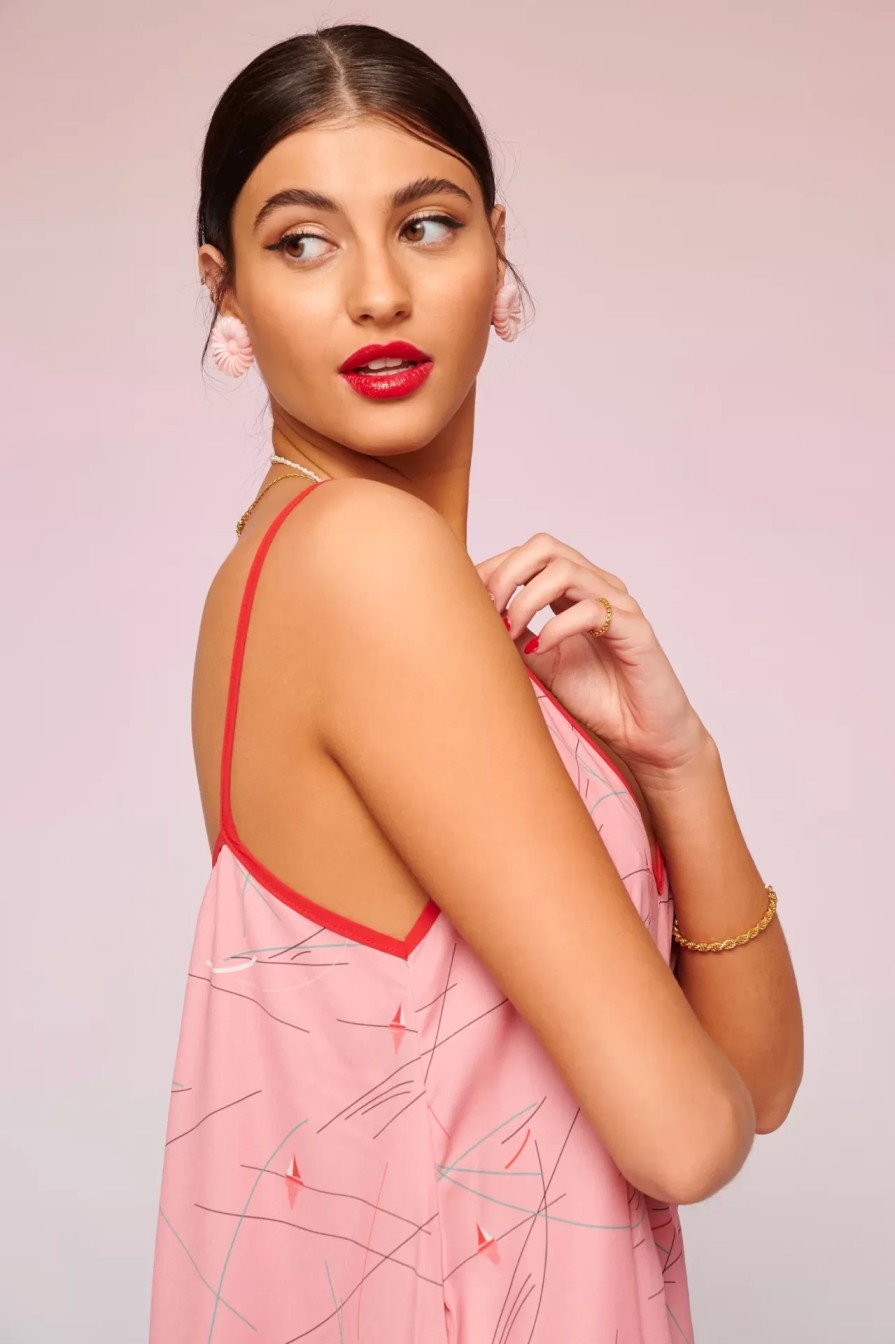 Madame VÊTEMENTS KARAVAN | Robe Tati (Lignes Rose) - Karavan Clothing