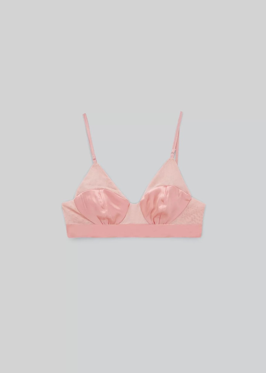 Madame ESTHÉ | Brassiere Maille Contrastee Rose - Esthe