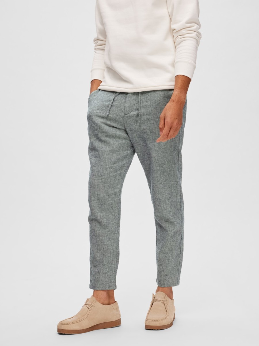 Homme JACK JONES | Slh172-Slimtape Brody Pantalon En Lin Noos Sky Captain